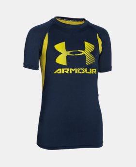Boys’ UA HeatGear® Armour Up Digi Fitted Short Sleeve Shirt 1 Color $14.99 to $18.99