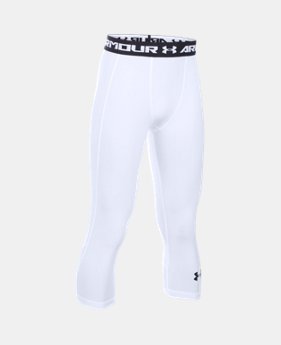 Boys' UA HeatGear® Armour Up Fadeaway Fitted ¾ Leggings 1 Color $20.24