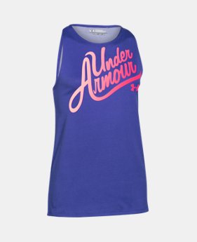 Girls’ UA Aloha Wordmark Tank 2 Colors $29.99
