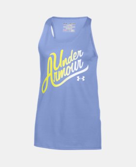 Girls’ UA Aloha Wordmark Tank $29.99