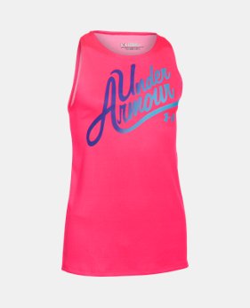 Girls’ UA Aloha Wordmark Tank 2 Colors $29.99