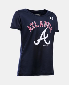 Girls’ Atlanta Braves UA Tech™ T-Shirt 1 Color $14.24