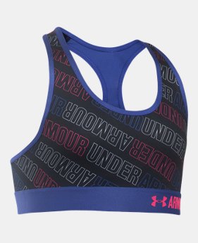 Girls' UA HeatGear® Armour Printed Sports Bra 1 Color $17.49 to $18.99