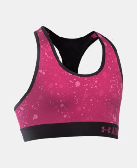 Girls' UA HeatGear® Armour Printed Sports Bra 1 Color $24.99