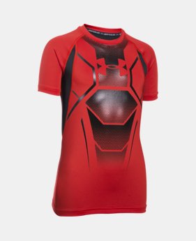 Boy's UA HeatGear® Armour Up Shield Fitted Short Sleeve Shirt LIMITED TIME: FREE SHIPPING 1 Color $29.99