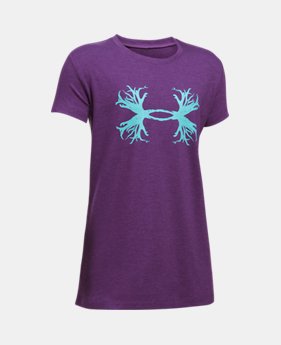 Girls' UA Antler Logo T-Shirt 1 Color Available $17.24