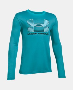 Boys' UA Breakthrough Logo Long Sleeve T-Shirt 1 Color $24.99