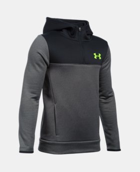 Boys' UA Storm Armour® Fleece 1/4 Zip Hoodie LIMITED TIME: FREE U.S. SHIPPING 4 Colors $30.99 to $41.99