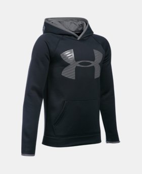 Boys' UA Storm Armour® Fleece Highlight Big Logo Hoodie 10 Colors $49.99