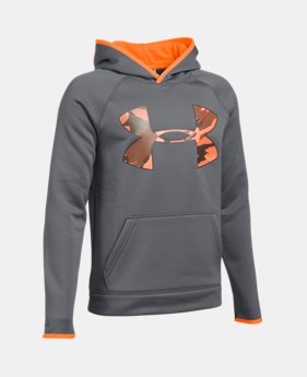 Boys' UA Storm Armour® Fleece Highlight Big Logo Hoodie 1 Color $20.24 to $25.49