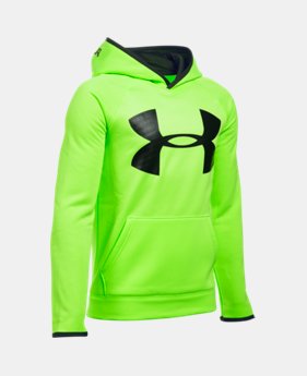 Boys' UA Storm Armour® Fleece Highlight Big Logo Hoodie $49.99