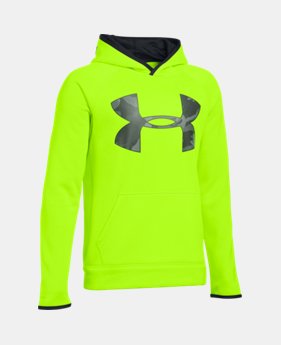 Boys' UA Storm Armour® Fleece Highlight Big Logo Hoodie 2 Colors $26.99 to $33.99