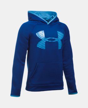 Boys' UA Storm Armour® Fleece Highlight Big Logo Hoodie 1 Color $49.99