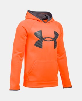 Boys' UA Storm Armour® Fleece Highlight Big Logo Hoodie 1 Color $49.99