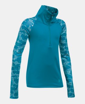 Girls' UA ColdGear® Printed 1/2 Zip 1 Color $31.49