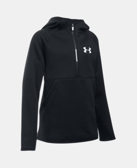 Girls' UA Armour® Fleece 1/2 Zip Hoodie 1 Color $21.37