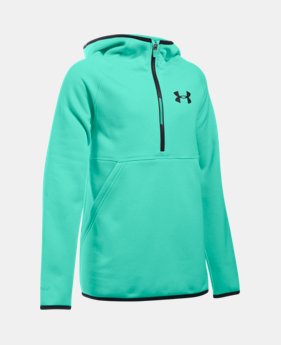 Girls' UA Armour® Fleece 1/2 Zip Hoodie 1 Color $21.37 to $28.49