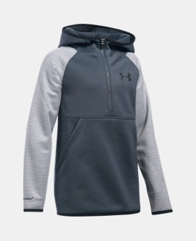 Girls' UA Armour® Fleece Printed 1/2 Zip Hoodie 1 Color $25.49
