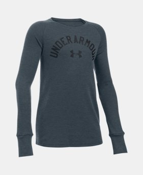 Girls' UA Waffle Long Sleeve 1 Color $16.49