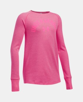 Girls' UA Waffle Long Sleeve 1 Color $16.49