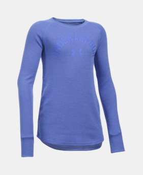 Girls' UA Waffle Long Sleeve 1 Color $16.49