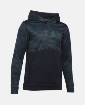 Boys' UA Storm Armour® Fleece Mid Logo Hoodie 3 Colors $23.24
