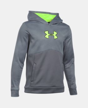 Boys' UA Storm Armour® Fleece Mid Logo Hoodie 1 Color $23.24