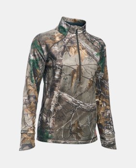 New Arrival Women's UA Camo 1/2 Zip 1 Color Available $79.99