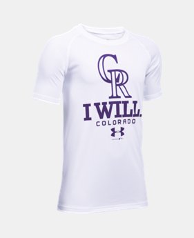 New Arrival Boys' Colorado Rockies I Will UA Tech™ T-Shirt 1 Color $24.99