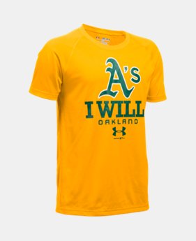 New Arrival Boys' Oakland Athletics I Will UA Techâ„¢ T-Shirt 1 Color $24.99