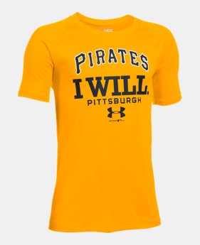 New Arrival Boys' Pittsburgh Pirates I Will UA Techâ„¢ T-Shirt 1 Color $24.99