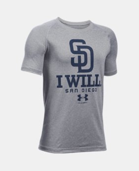 New Arrival Boys' San Diego Padres I Will UA Techâ„¢ T-Shirt 1 Color $24.99