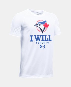 New Arrival Boys' Toronto Blue Jays I Will UA Techâ„¢ T-Shirt 1 Color $24.99
