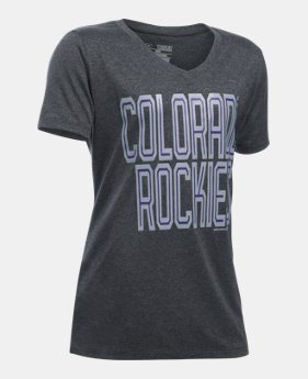 Girls' Colorado Rockies UA Techâ„¢ T-Shirt 1 Color $14.24