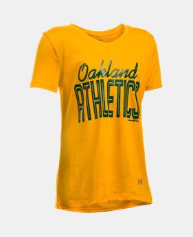 Girls' Oakland Athletics UA Techâ„¢ T-Shirt 1 Color $14.24