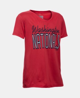 New Arrival Girls' Washington Nationals UA Tech™ T-Shirt 1 Color Available $24.99