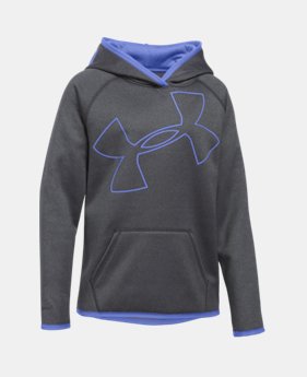 Girls' UA Armour® Fleece Jumbo Logo Hoodie $20.99 to $25.49
