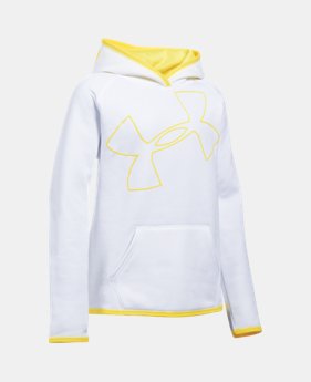 Girls' UA Armour® Fleece Jumbo Logo Hoodie $20.99 to $25.49