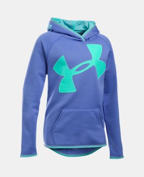 Girls' UA Armour® Fleece Jumbo Logo Hoodie $20.99 to $25.49