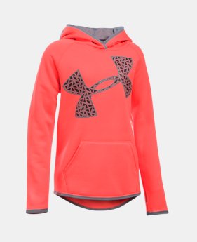 Girls' UA Armour® Fleece Jumbo Logo Hoodie 1 Color $20.99 to $26.99