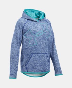 Girls' UA Armour® Fleece Jumbo Logo Hoodie 1 Color $21.37 to $23.24