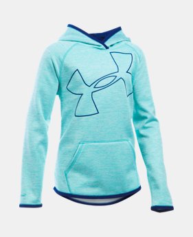 Girls' UA Armour® Fleece Novelty Jumbo Logo Hoodie LIMITED TIME: FREE SHIPPING $59.99
