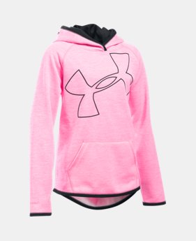Girls' UA Armour® Fleece Jumbo Logo Hoodie 6 Colors $21.37 to $23.24