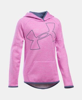 Girls' UA Armour® Fleece Jumbo Logo Hoodie 2 Colors $21.37 to $23.24