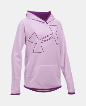 Girls' UA Armour® Fleece Novelty Jumbo Logo Hoodie LIMITED TIME: FREE SHIPPING $59.99