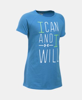 Girls' UA I Can And I Will T-Shirt 1 Color $19.99