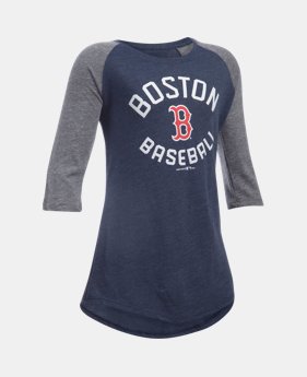 New Arrival Girls' Boston Red Sox UA Tri-Blend ¾ Sleeve 1 Color Available $29.99