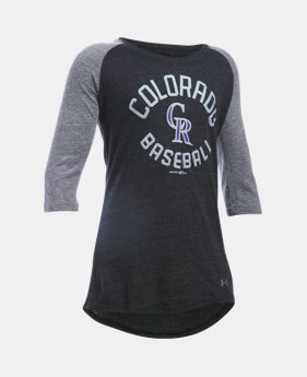 Girls' Colorado Rockies UA Tri-Blend ¾ Sleeve 1 Color Available $29.99
