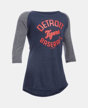 Girls' Detroit Tigers UA Tri-Blend ¾ Sleeve 1 Color $34.99