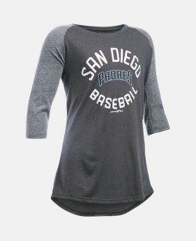 Girls' San Diego Padres UA Tri-Blend ¾ Sleeve 1 Color Available $29.99